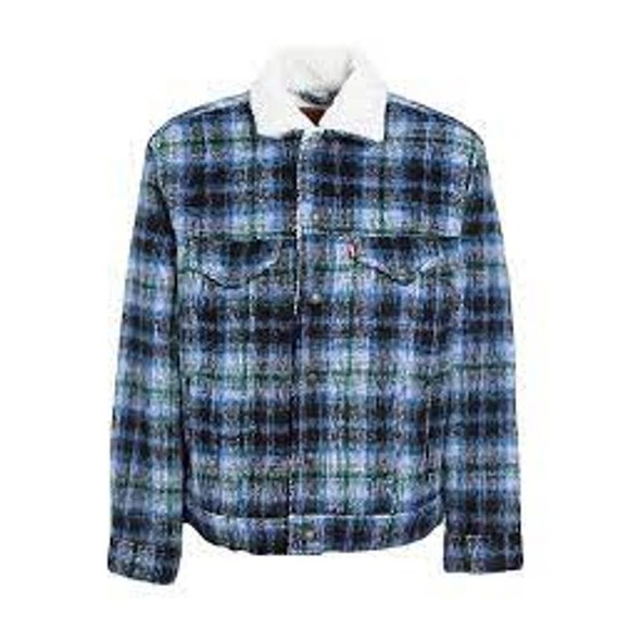 Levi's VINTAGE RELAXED FIT FLEECE SHERPA TRUCKER JACKET Men's Sz XS/Ladies Med - Picture 3 of 7